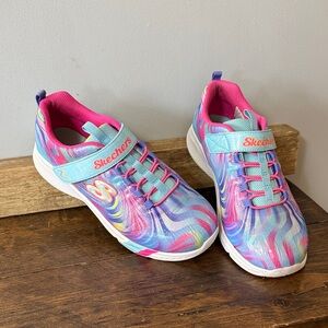 Skechers Kids' Pink and Blue Swirl Sneakers